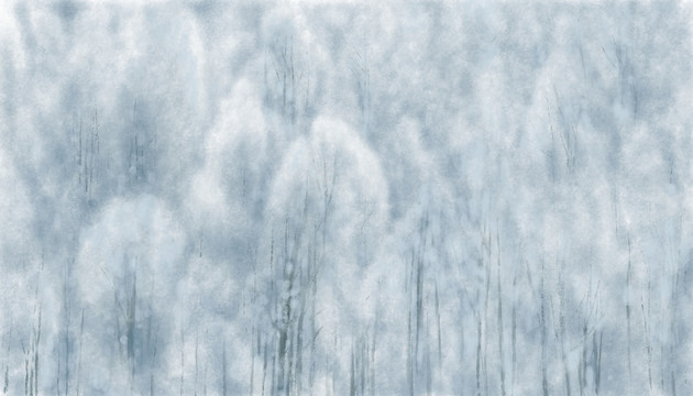 冬天樹林雪景