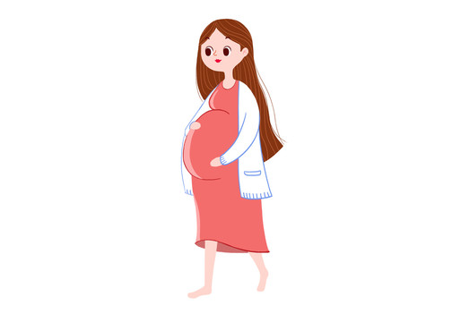 卡通孕婦