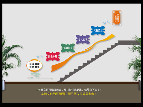 校园楼道文化墙