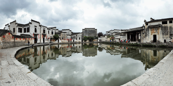 宏村月沼全景圖