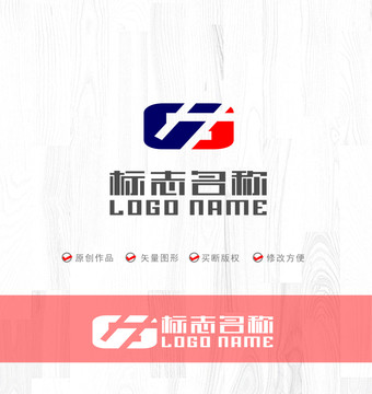 GJ字母JG标志科技LOGO