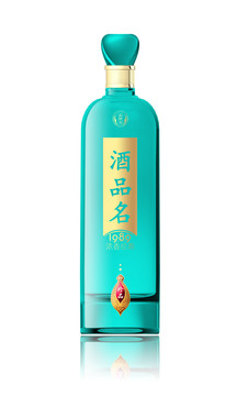 藍(lán)綠色透明酒瓶