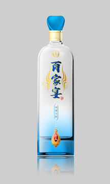 淺藍(lán)色漸變酒瓶