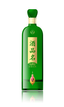 綠色酒瓶設計