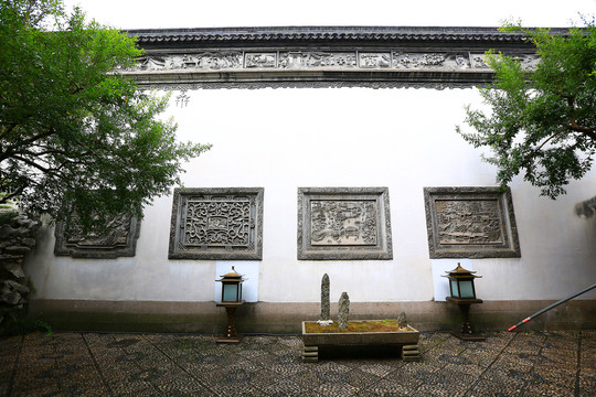 杭州胡雪岩故居庭院老建筑