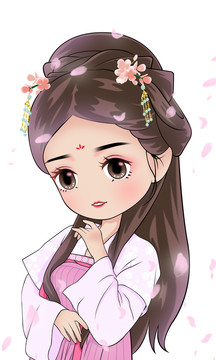 古裝紅衣女孩