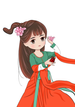 拿酒壺的女孩
