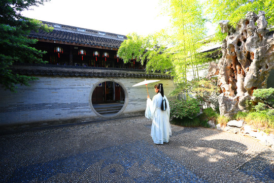 杭州胡雪岩故居传统建筑青砖灰瓦