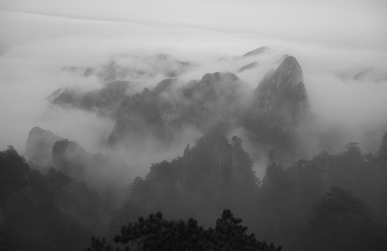 水墨黄山