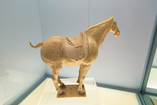 上海博物馆唐代彩色釉陶马