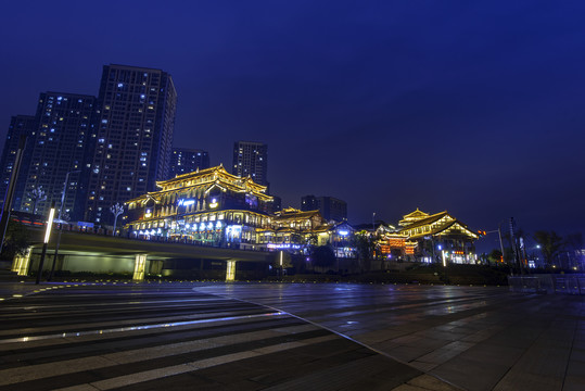 重庆融汇半岛西流坨古镇夜景