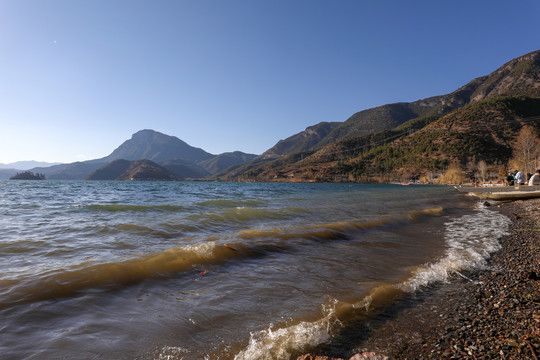 泸沽湖全景