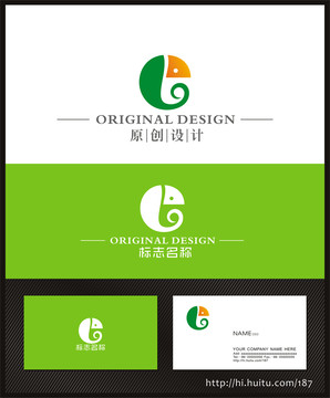 变色龙logo设计字母E