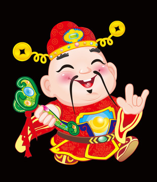 卡通如意財神