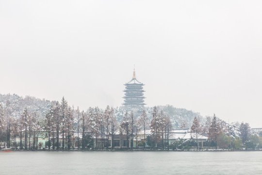 西湖雪景