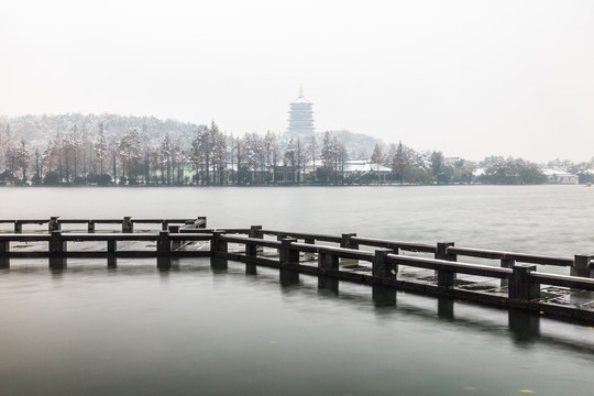 西湖雪景