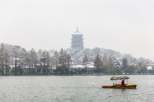 西湖雪景