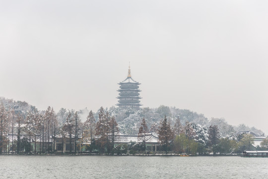 西湖雪景