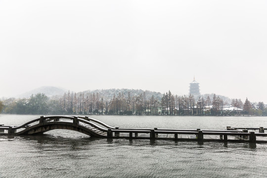 西湖雪景