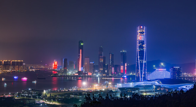 珠海横琴新区夜景