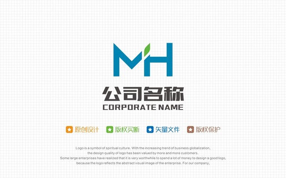 MH字母LOGO