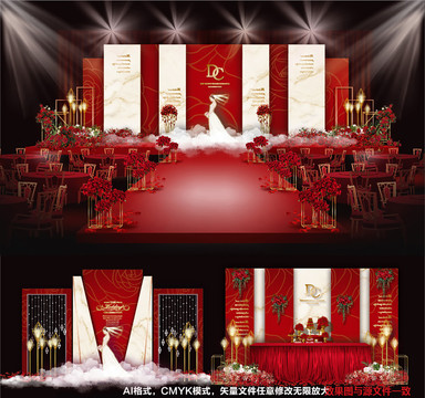 婚礼设计欧式婚礼红色婚礼