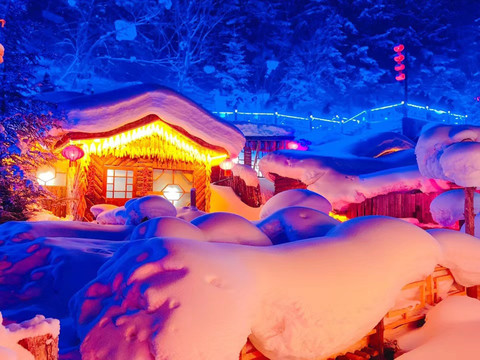 雪乡夜景