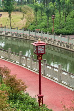 公园河道步行道仿古路灯