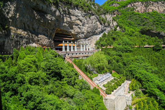 晋中介休绵山风景区介神庙