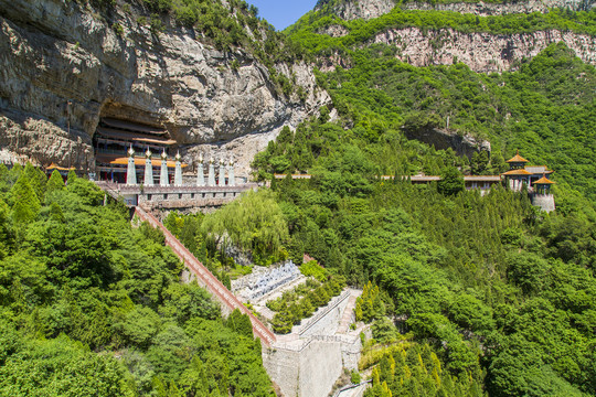 晋中介休绵山风景区介神庙