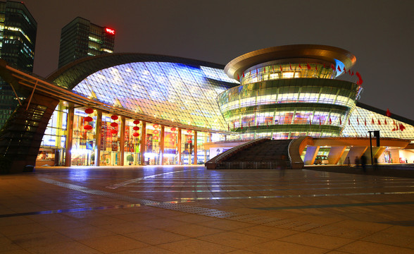 钱江新城杭州大剧院夜景