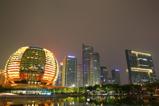 杭州钱江新城夜景