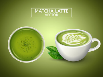 抹茶拿鐵素材