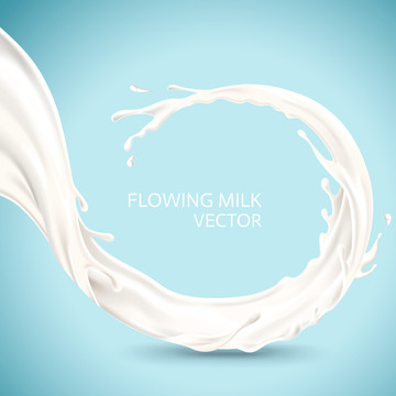 流动液态牛奶