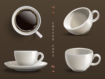 白色咖啡杯图片素材