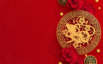 2020年鼠年剪紙風(fēng)設(shè)計(jì)