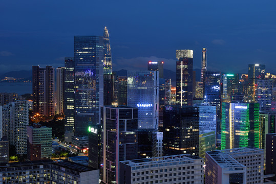 深圳南山科技园城市风光夜景