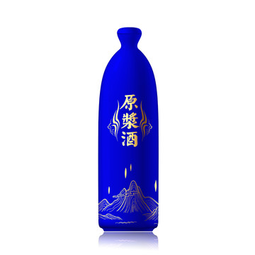 藍(lán)色酒瓶設(shè)計(jì)