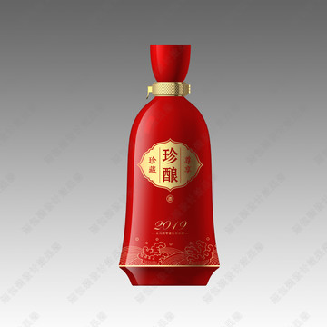 紅色酒瓶設(shè)計