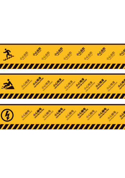小心台阶地面提醒导视图贴