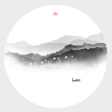 山水墨畫(huà)