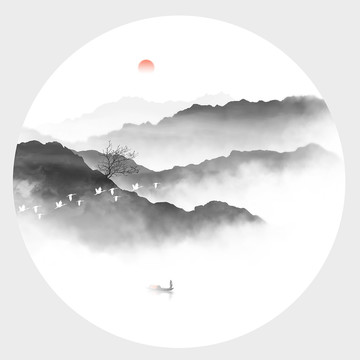 山水墨畫(huà)