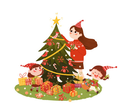 圣誕節(jié)插畫