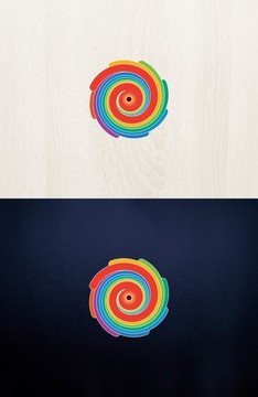 logo標(biāo)志商標(biāo)字體設(shè)計彩虹