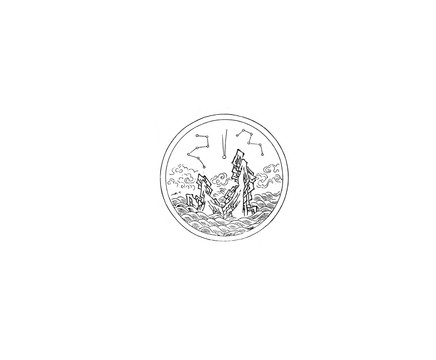 丁云鵬圓形山水紋