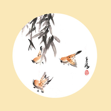 原創(chuàng)極簡中式畫