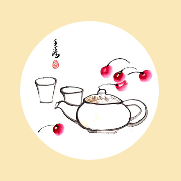 原創(chuàng)極簡(jiǎn)中式畫