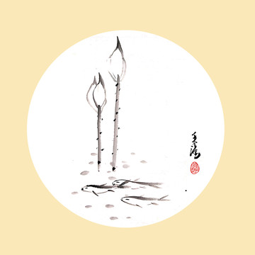 原創(chuàng)極簡中式畫