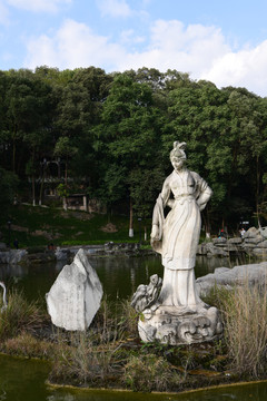 玉女湖塑像