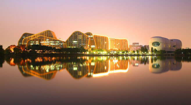 杭州白马湖夜景